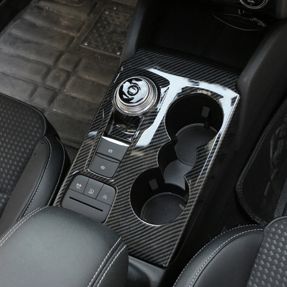 Rivestimento del cambio per Ford Focus 2019-2020 AT LHD, accessorio per console centrale in acciaio inossidabile