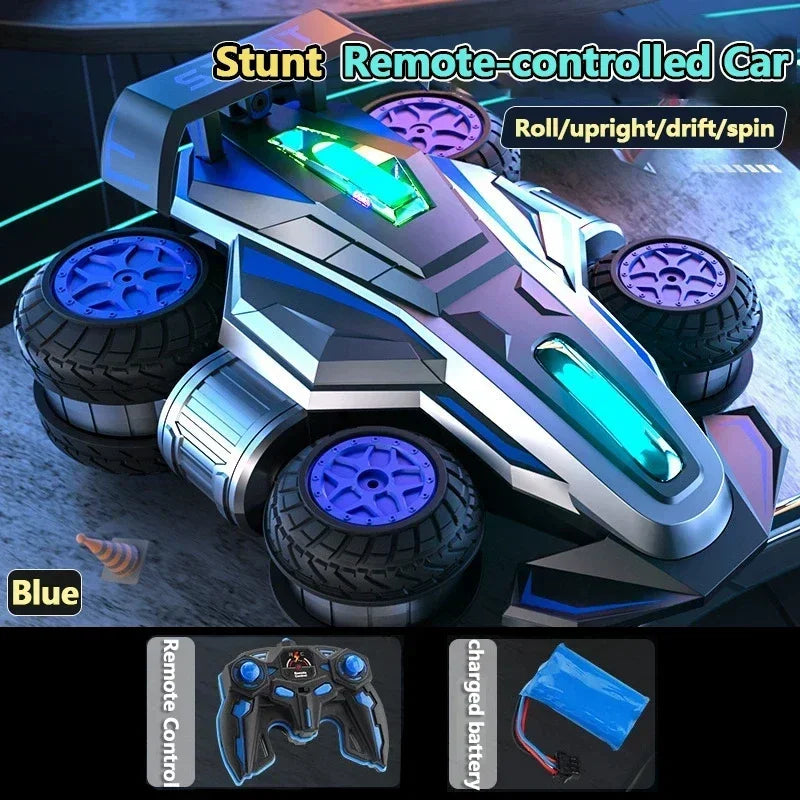 RC Stunt Car Double Sided Flip &ndash; 360 Degree Rotation Blue