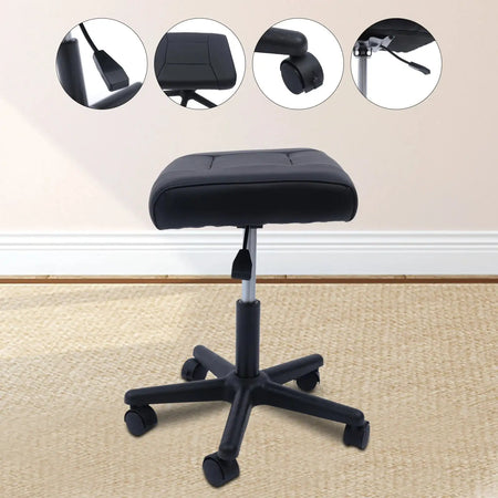 Ergonomic Footrest With Universal Wheels &ndash; Soft Cushion