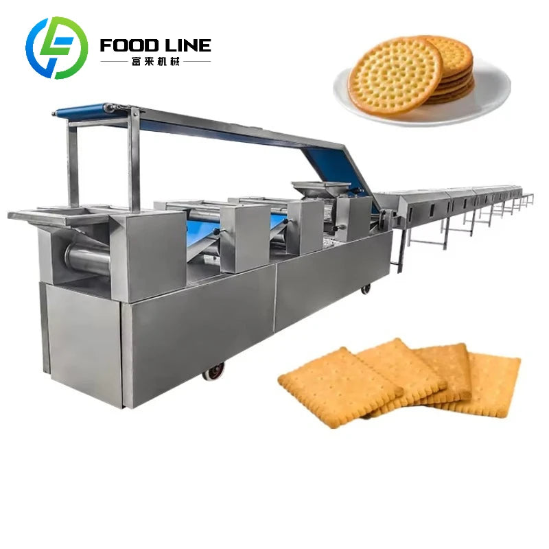 Automatisk industriell roterande kexmaskin med stor kapacitet och PLC för hotell och livsmedelsfabriker