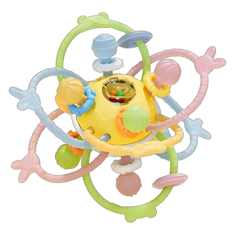 Silicone Baby Teething Toy Rattle - Soft Sensory Teether for Infants Teething  ball01
