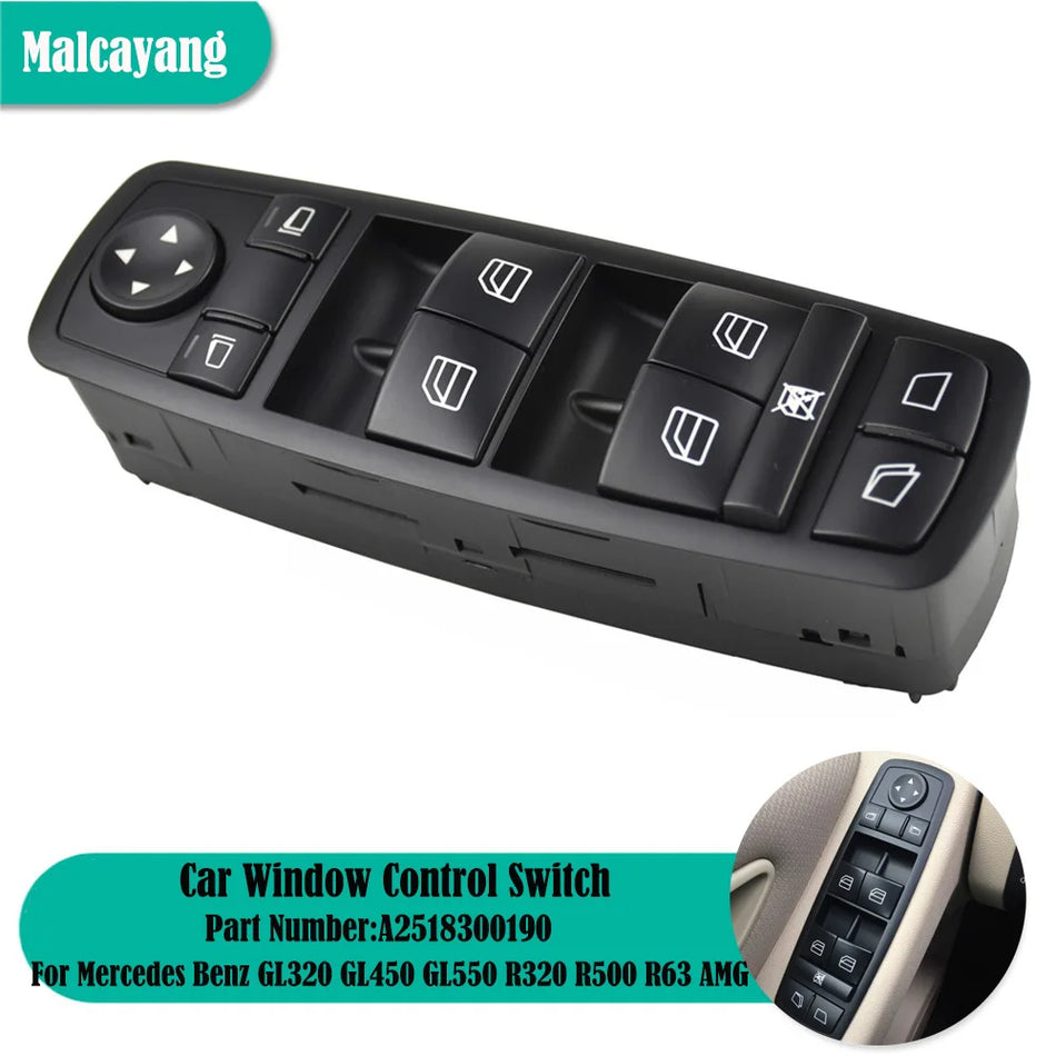 Interruptor de ventana eléctrica ABS para Mercedes-Benz Clase GL R GL320 GL450 GL550