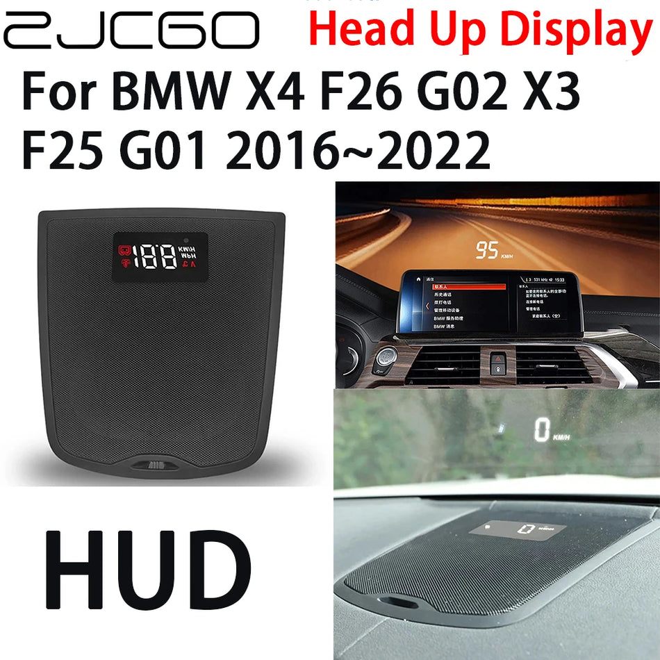Car HUD Head Up Display with Speedometer Projection for BMW X4 F26 G02 X3 F25 G01 2016-2022