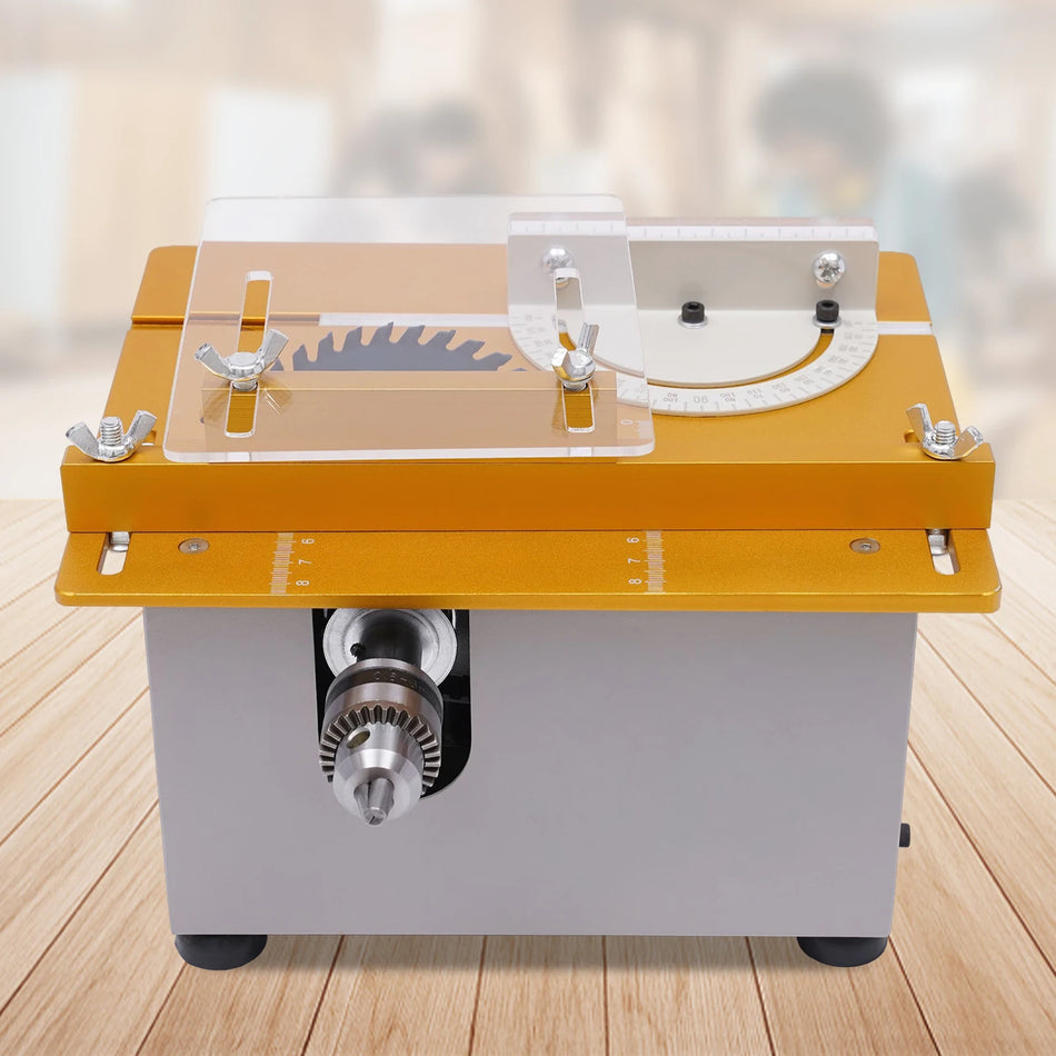 300W Mini Stalo Pjūklas 220V – Reguliuojamas Aukštis Ir Kampas