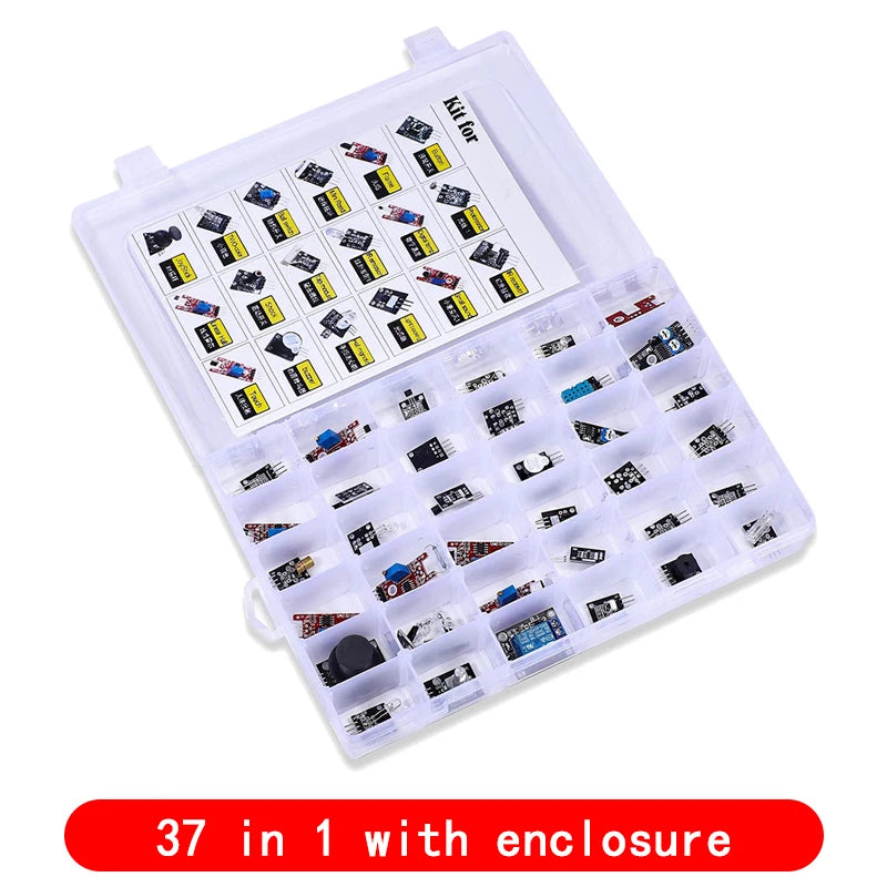 For Arduino 45 in 1 Sensors Modules Starter Kit &ndash; Extensive Range of Sensors 37 in 1 with case