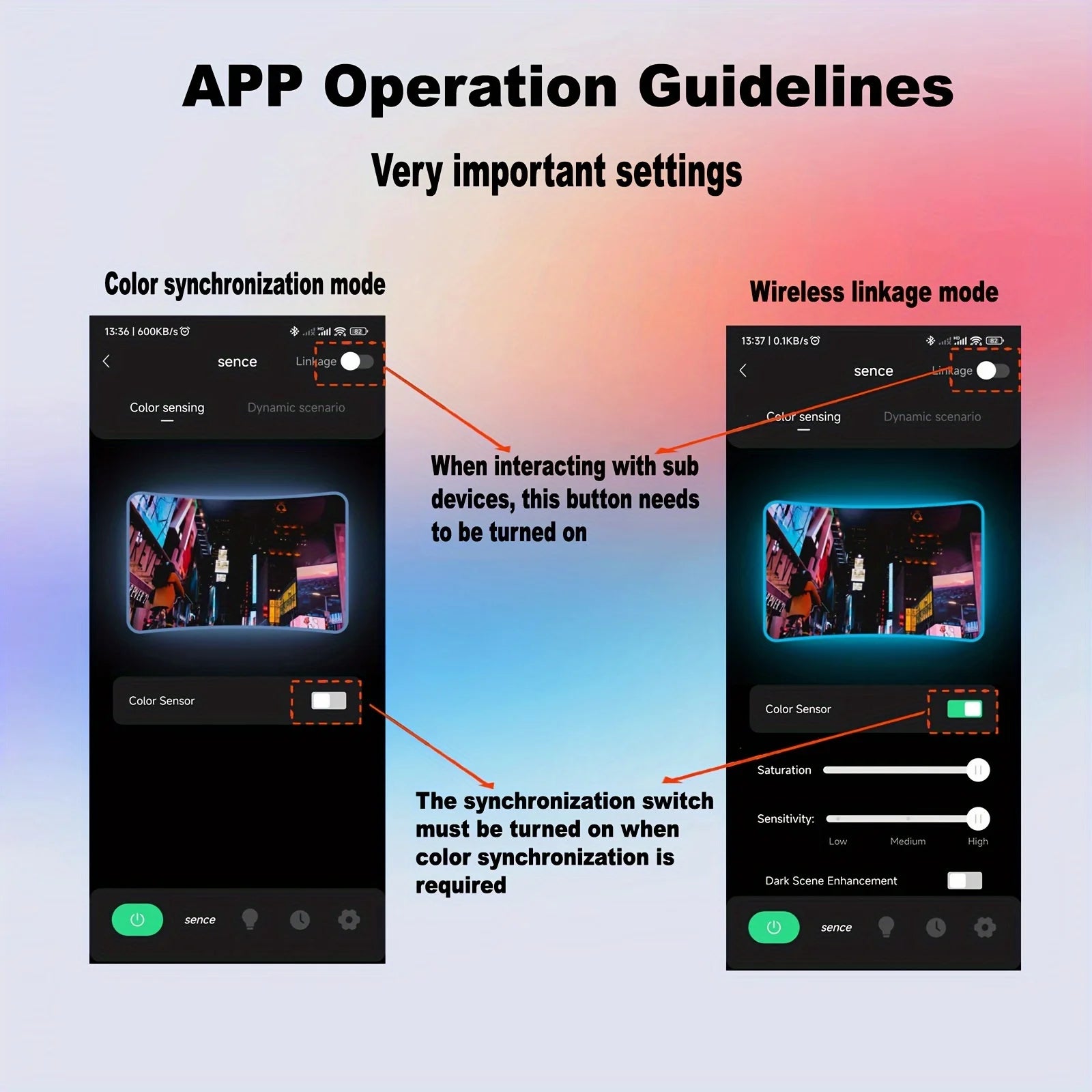 RGBIC TV Backlight Strip AR Sensor &ndash; Screen Color Sync