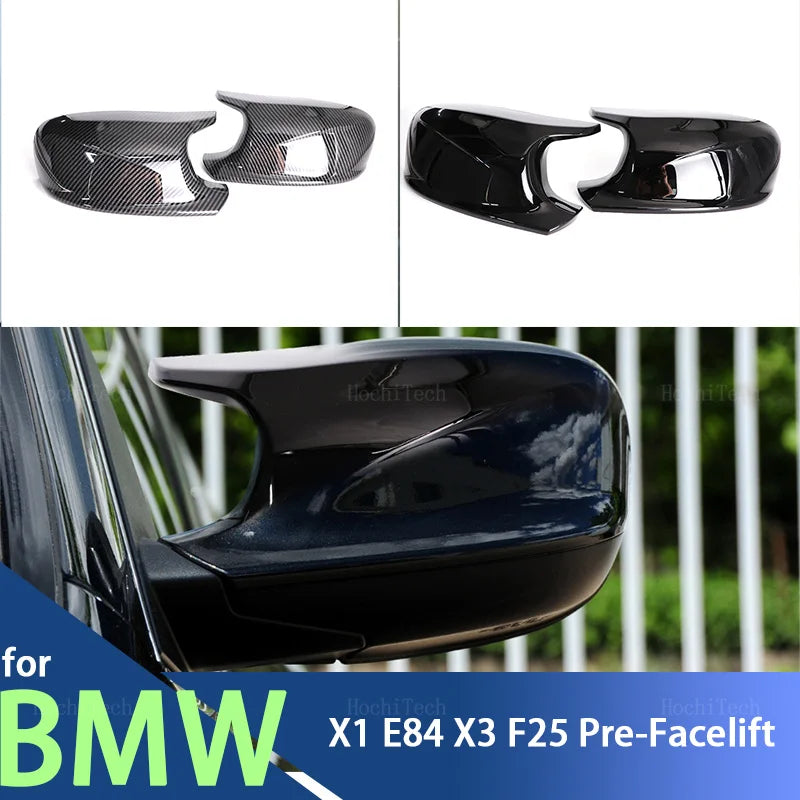 Tapas de Cubierta de Espejo con Aspecto de Fibra de Carbono para BMW X3 F25 X1 E84