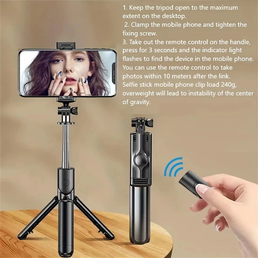BSLIUFANG 2025 Selfie Tripod &ndash; Wireless Bluetooth Remote