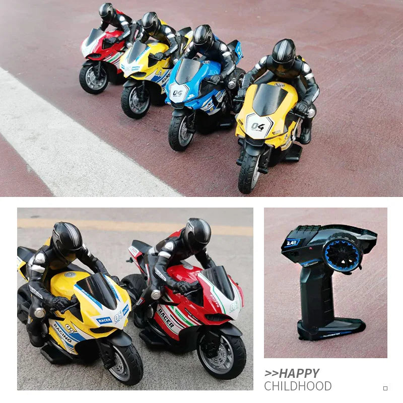 High-Speed Remote Control Ducati Motorcycle with Stunt Features for Boys