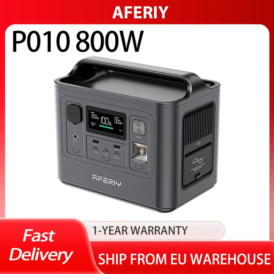P010 Portable Power Station LiFePO4 512Wh, 800W, 3500 Plus Cycles with Fast Charge and Quiet Design