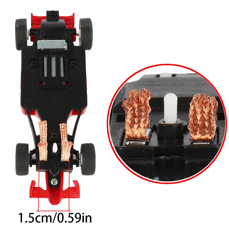 Set de mașini electrice de slot 2 bucăți, scară 1:43, din plastic pentru Scalextric
