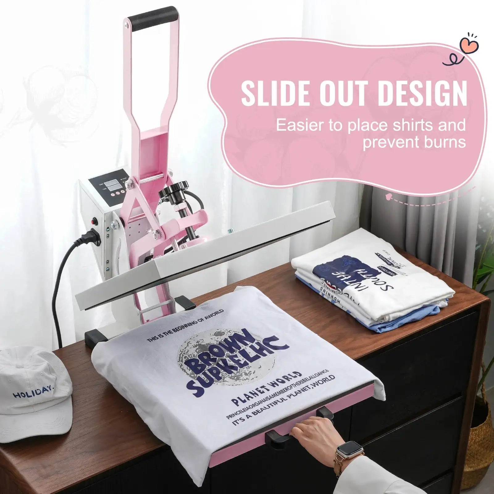 15x15 Heat Press &ndash; Fast Even Heating With Slide Out