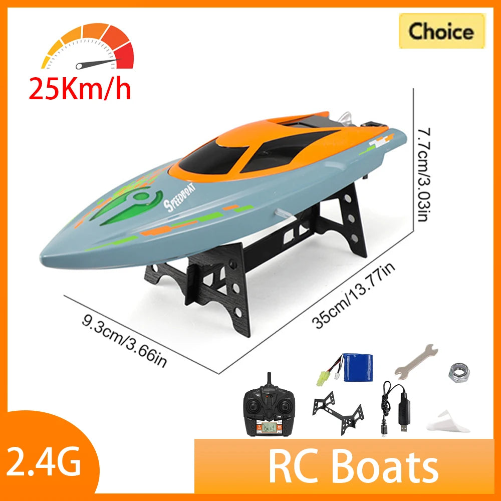RC Racing Boat 25KMH High Speed 2.4GHz - Capsize Protection