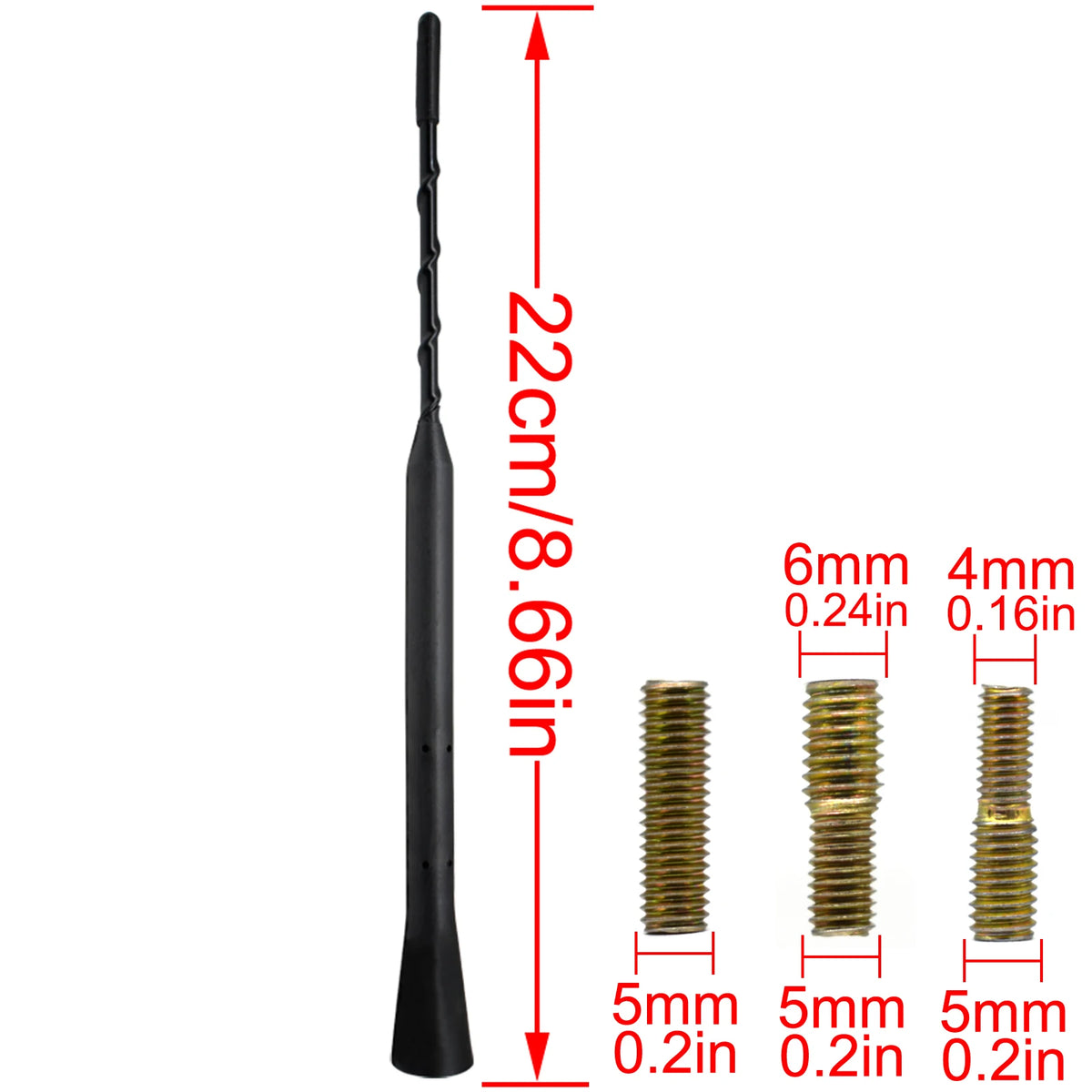 Universal Car Antenna &ndash; Enhanced Signal for FM AM Radio 9 inch