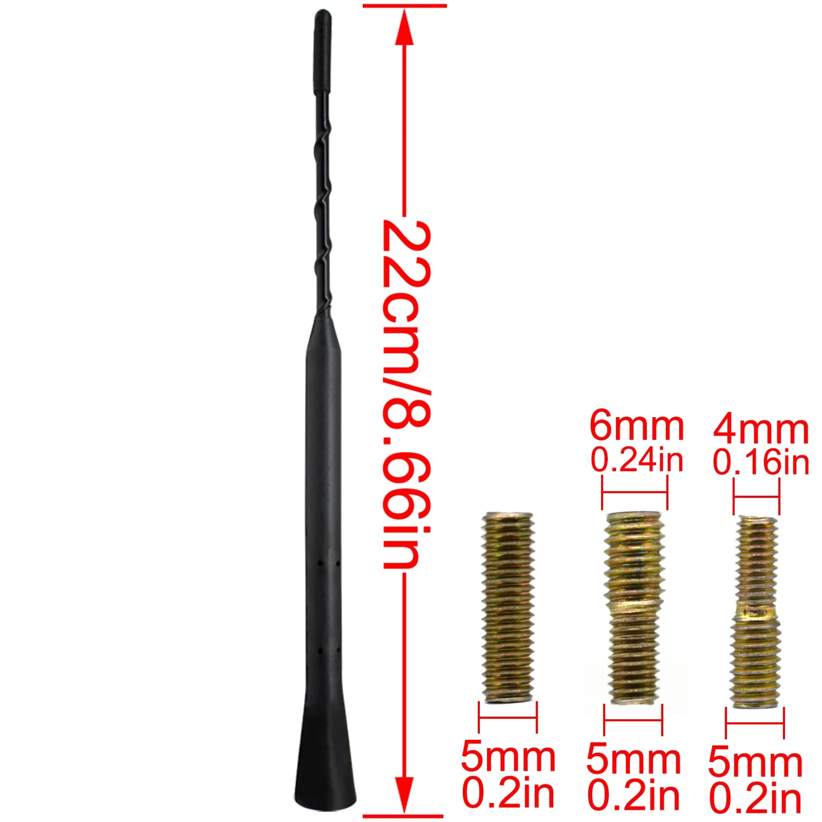 Universal Car Antenna &ndash; Enhanced Signal for FM AM Radio 9 inch