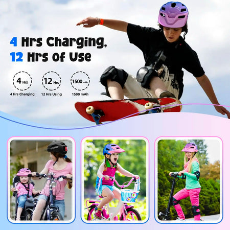 Smart LED Kids Cycling Helmet for Safety and Fun
