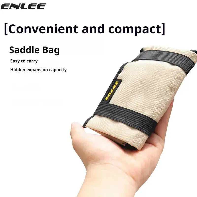 ENLEE Bicycle Tail Bag Portable Tire Repair Tool Kit Road Bike Seat Cushion Clasp Repair Bag Bicycle Riding Accessories by InterCyprus Trading Ltd