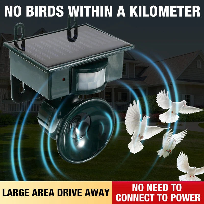 Solar Ultrasonic Bird Repellent &ndash; Eco Friendly Solar Power