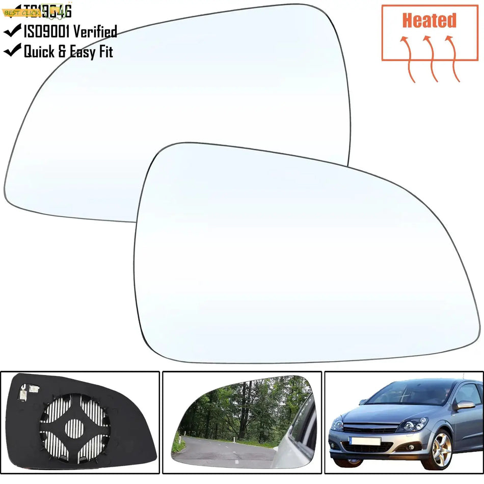 Heated Car Rearview Mirror Glass for Opel Astra H 2009 2010 2011 Heating Side Mirror Glass Lens Door Wing Rear View Mirror Glass by InterCyprus Trading Ltd