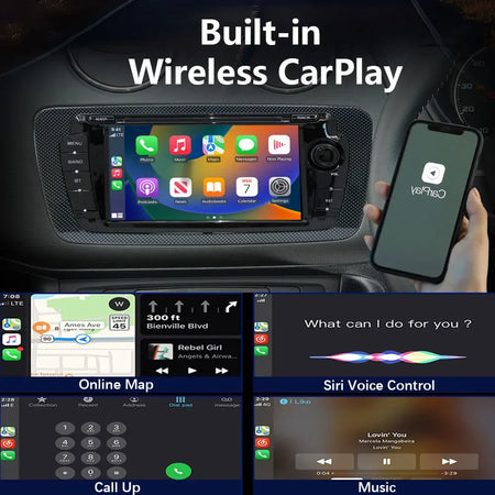 7Inch Car Radio For Seat Ibiza 2009-2013 &ndash; CarPlay GPS