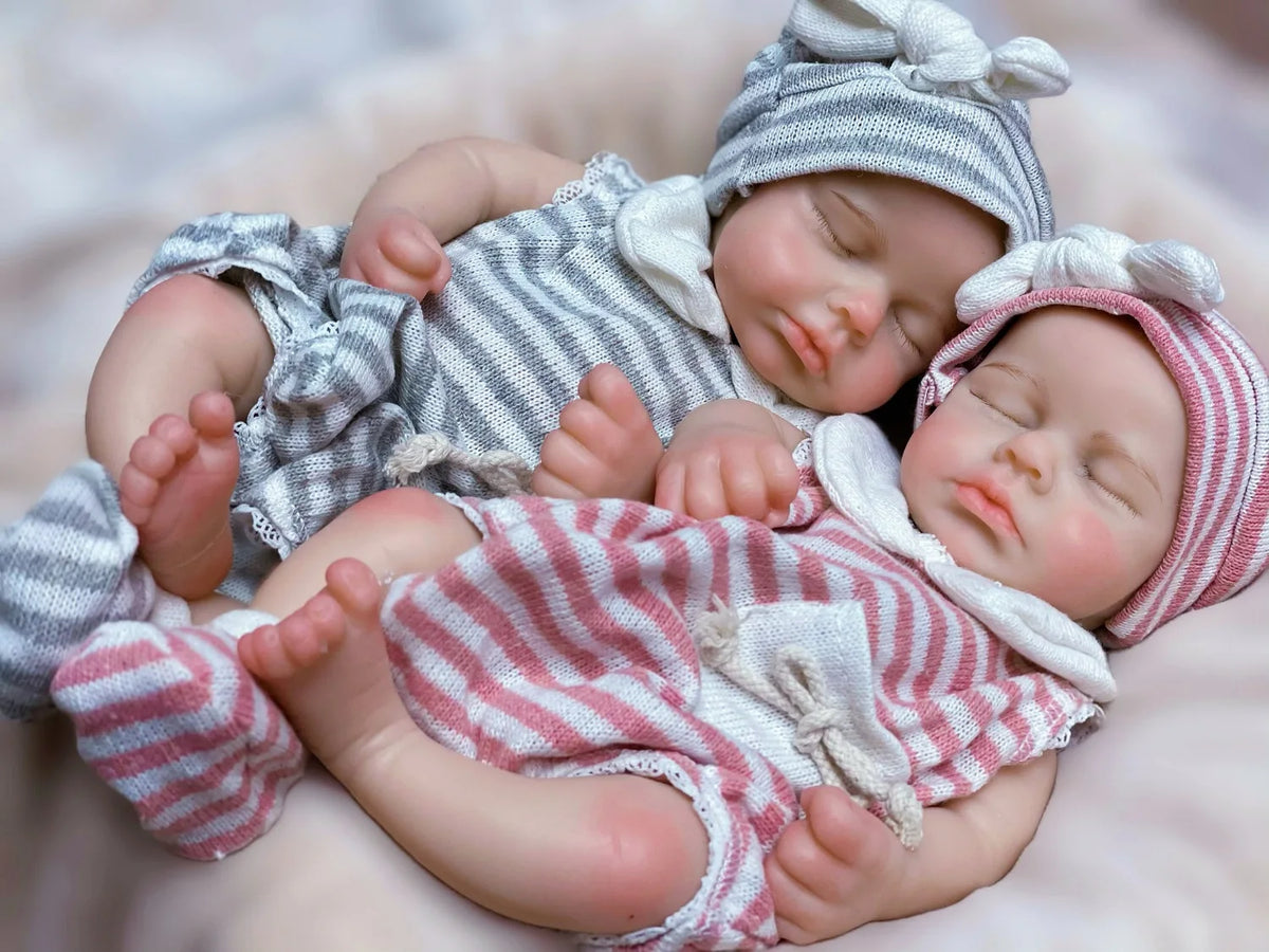 Solid Silicone LouLou Bebe Reborn Doll With Open Mouth &amp; Feeding Bottle