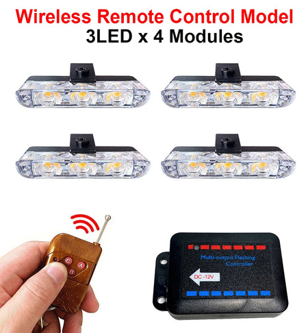 3LED Car Grid Strobe Light &ndash; Emergency Strobe Beacon