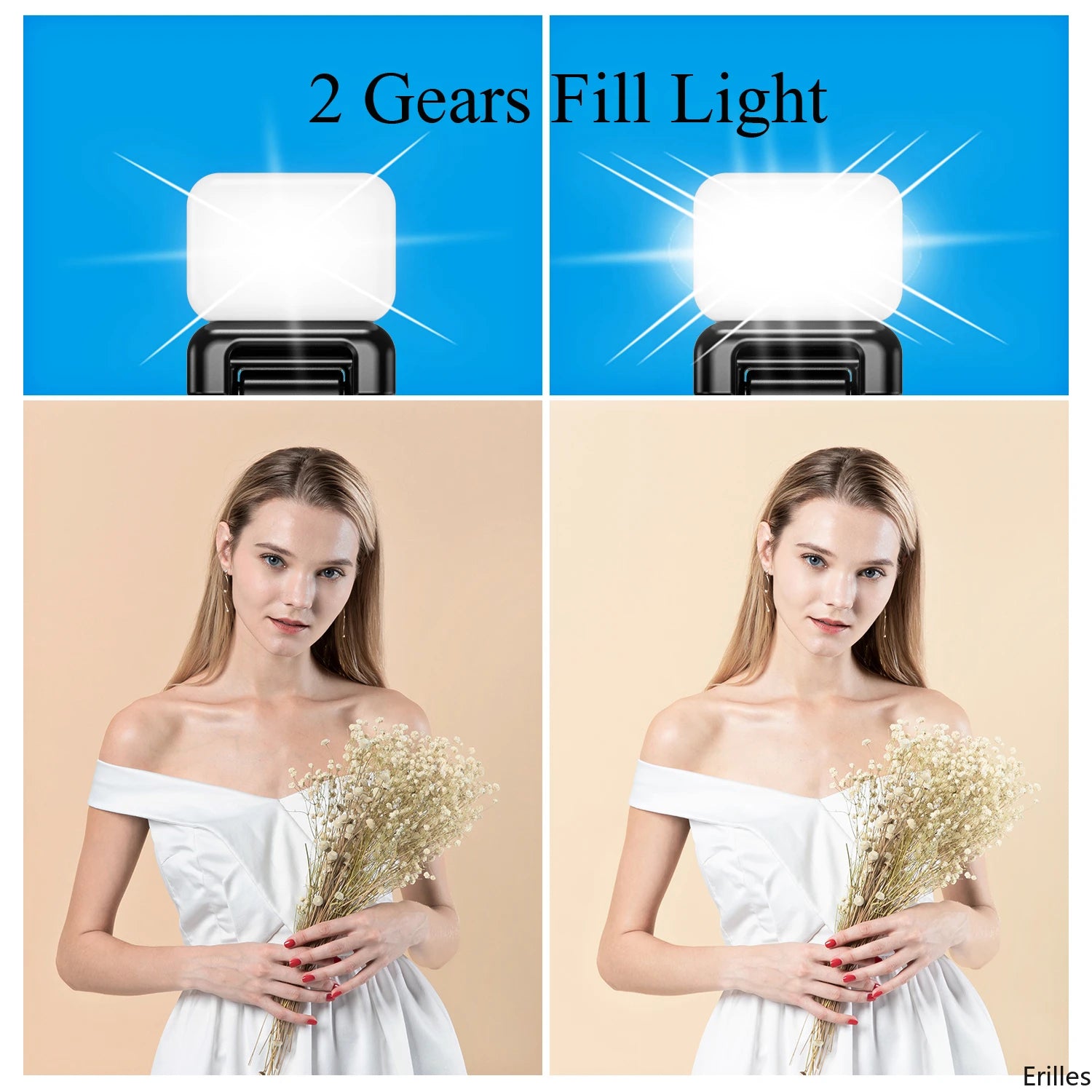 Erilles 1.67M Bluetooth Wireless Selfie Stick Tripod with Fill Light