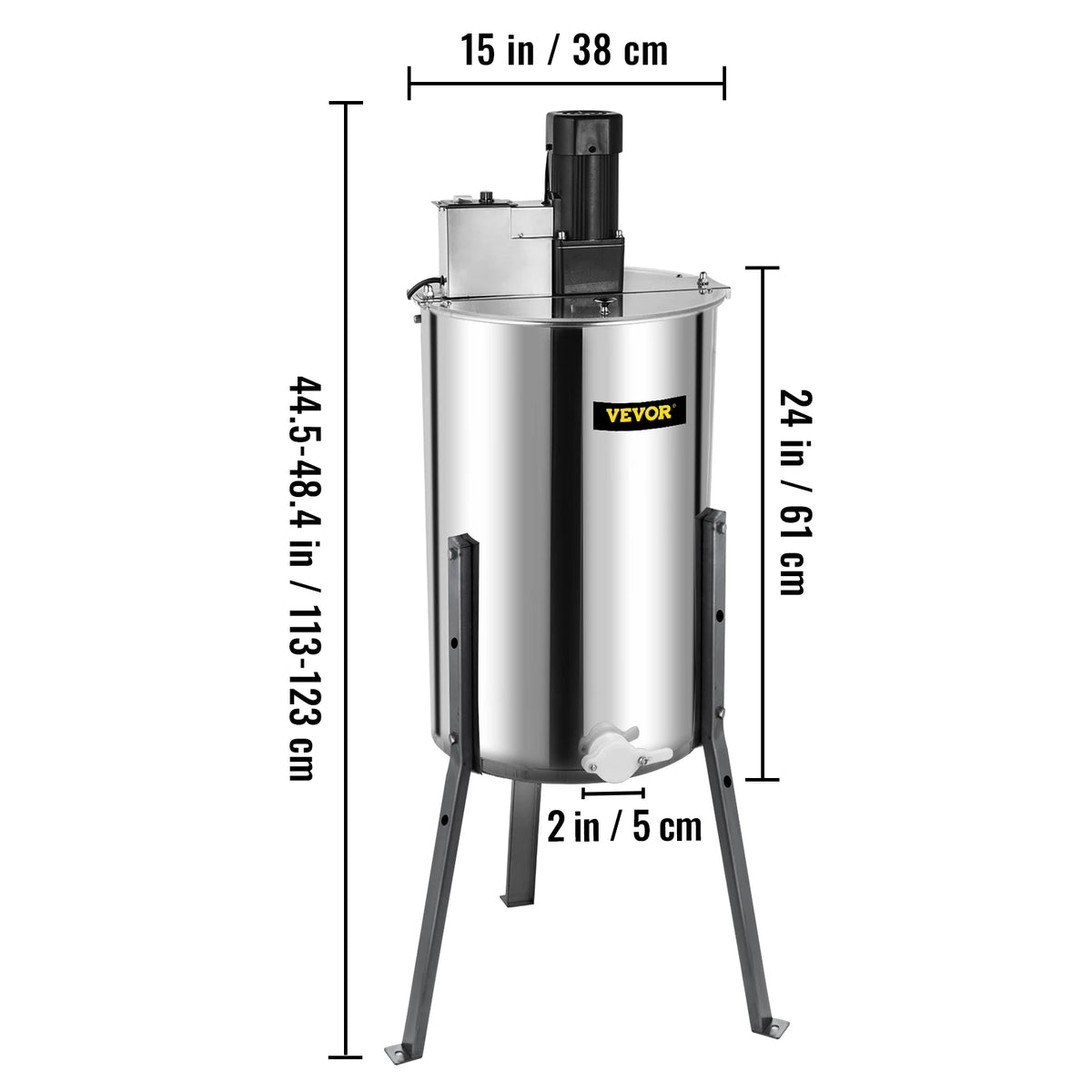 VEVOR Honey Extractor 2 3 4 Frame &ndash; Electric And Manual 3 Frame Electric / france