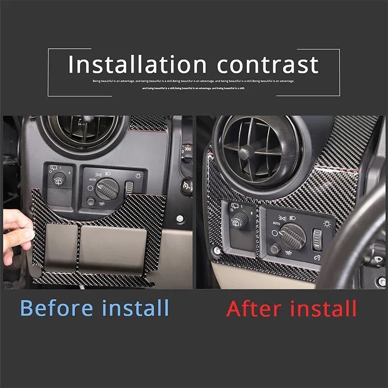 Стикер за страничен въздушен изход от карбонови влакна за Hummer H2 2003-2007