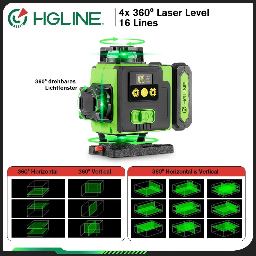 HGLINE 16 Lines 4D Laser Level &ndash; App Remote Control