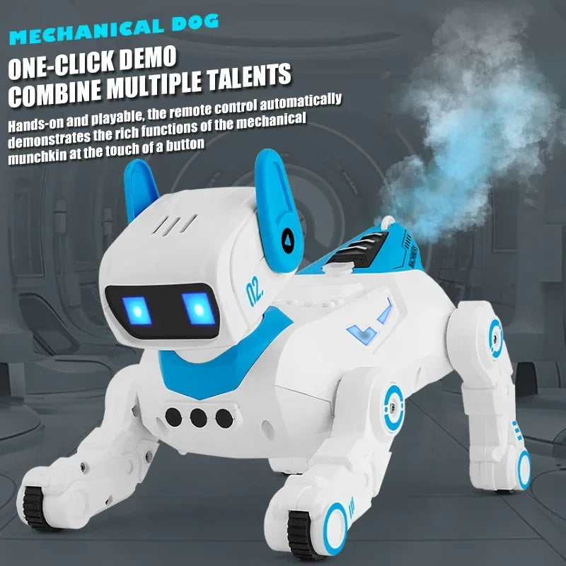 Four Wheel Remote Control Robot Dog &ndash; Light Sound Spray