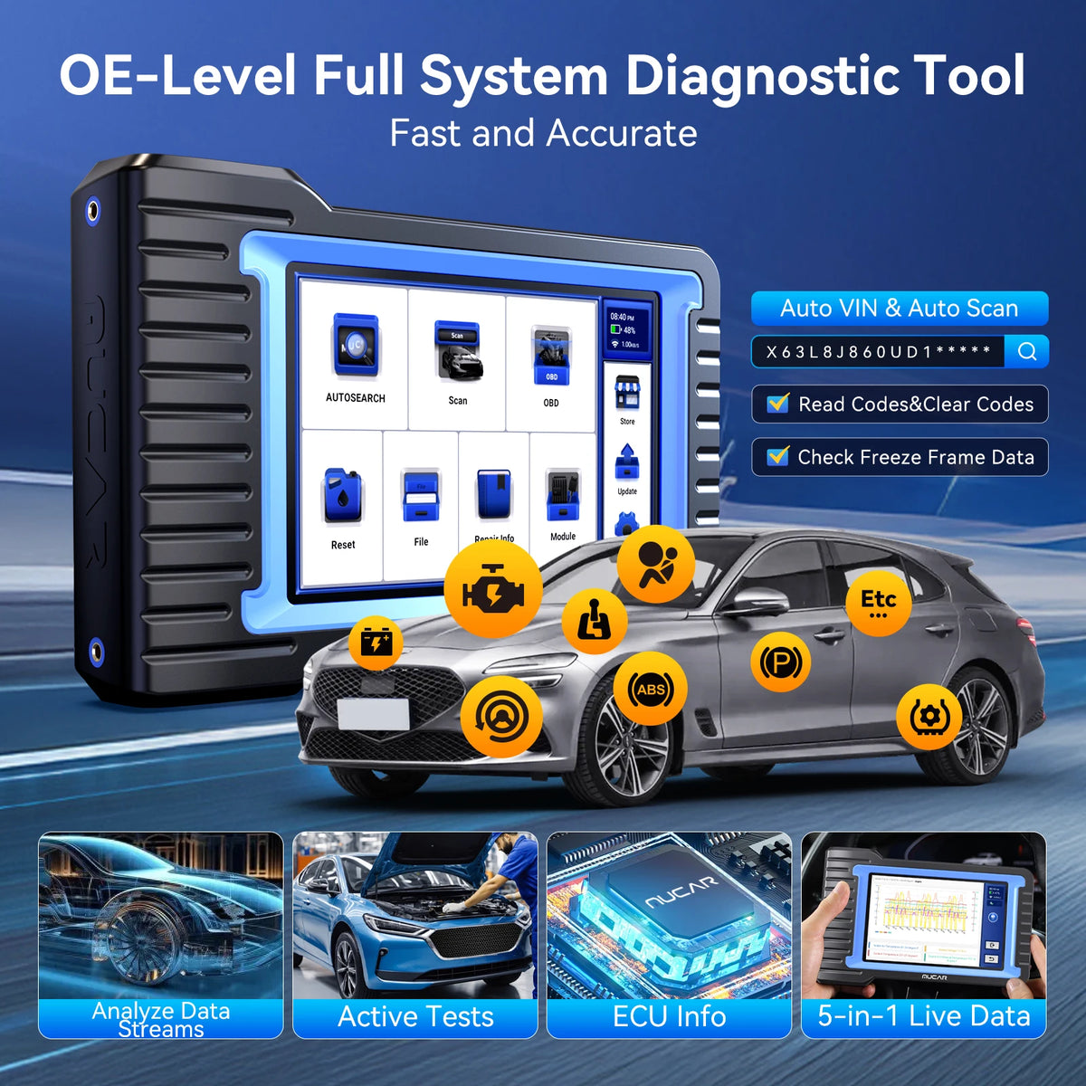 MUCAR VO7 VO7 S CANFD Auto Scan &ndash; BiDirectional OBD2 Scan