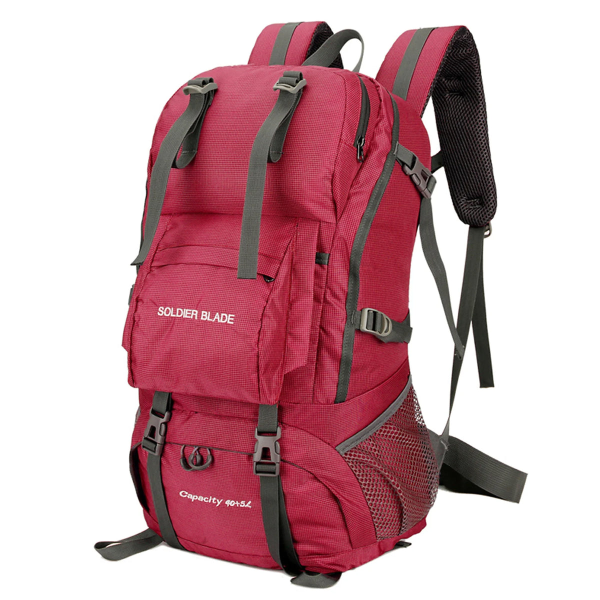 45L Hiking Backpack &ndash; Waterproof Mountaineering Pack Red