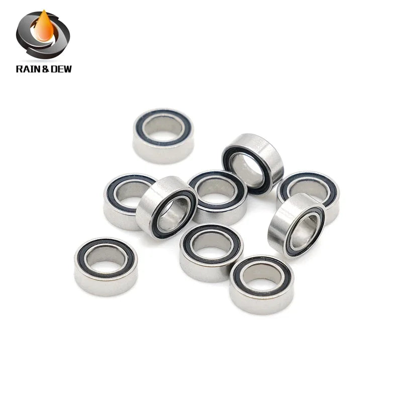 10pcs ABEC-7 Stainless Steel Bearings for Fishing Reels - SMR74-2RS 4x7x2.5mm