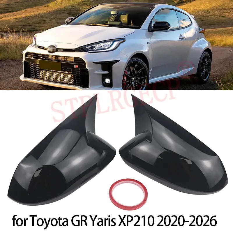 Rearview Side Wing Mirror Cover Cap Glossy Black Add-on M Style Shell for Toyota GR Yaris RZ RC XP210 2020-2025 2026 by InterCyprus Trading Ltd