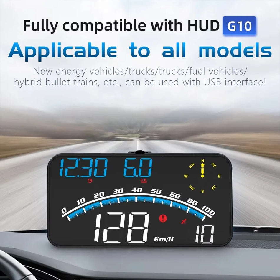 Auto galvas uzrādītājs ar GPS, pārsniegšanas trauksmi, HD digitālais ātruma mērītājs