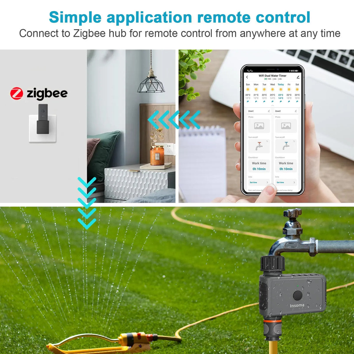Insoma SGW05Z &ndash; Zigbee Garden Water Timer For Irrigation