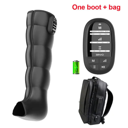 Air Compression Leg Massage Boots &ndash; Rechargeable Battery One Boot backbag