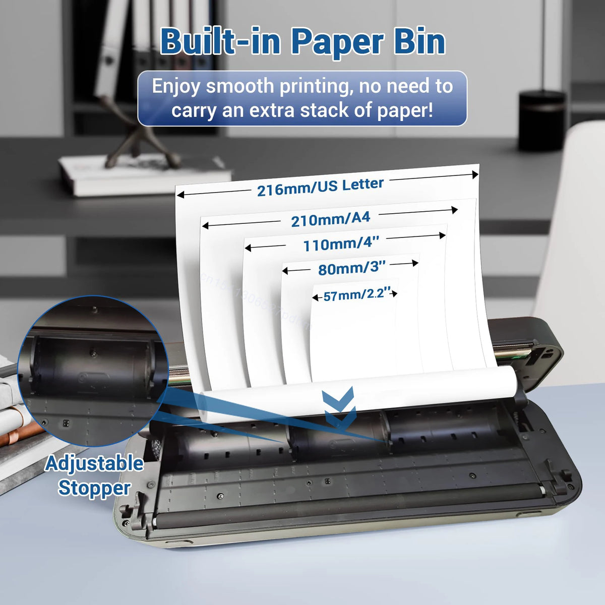 A4 Thermal Printer 203DPI &ndash; Inkless Bluetooth Printing