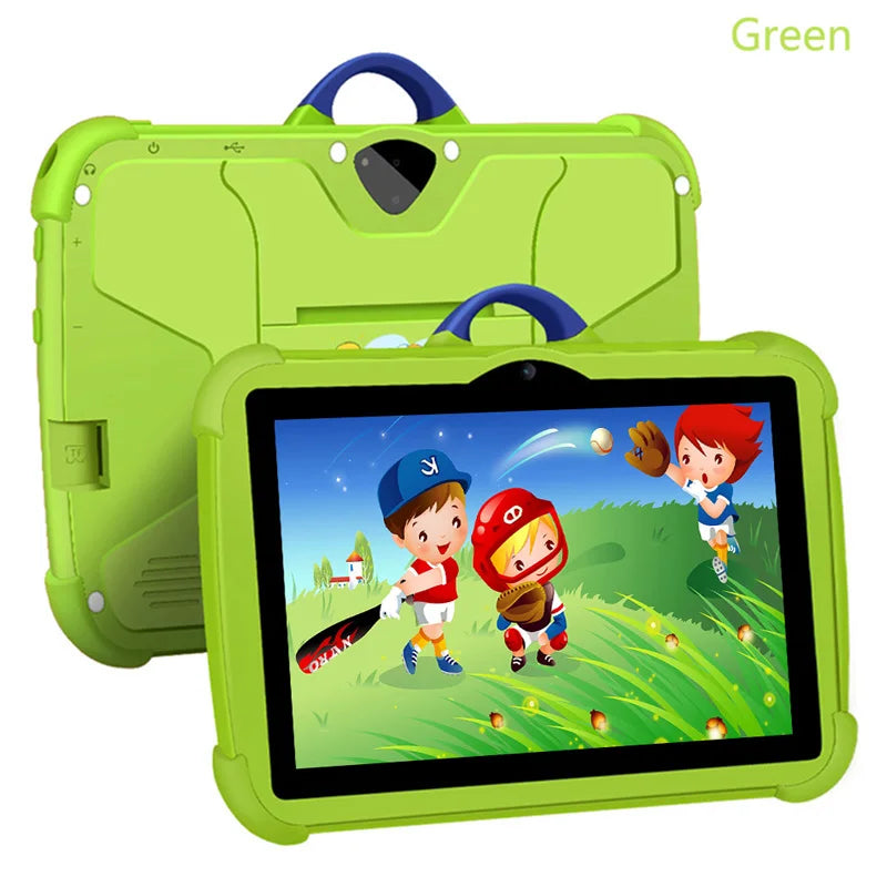 Cartoon Pattern Kids Tablet 7 Inch Quad Core &ndash; Ultra Slim Green / Standard Version / CHINA