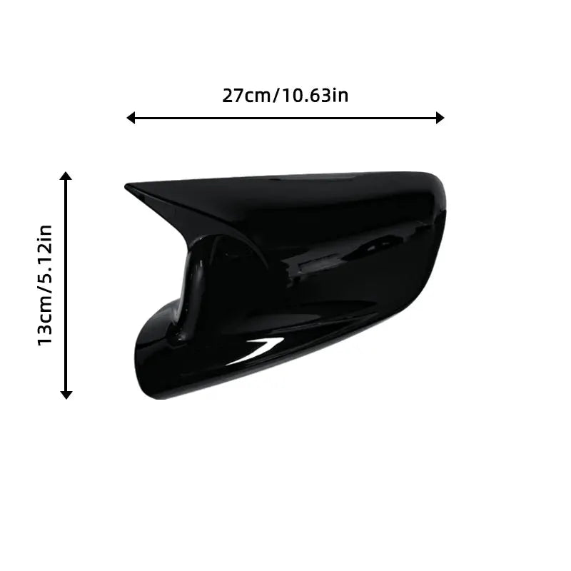 For BMW 3 Series E46 2 Doors 7 Series E65 E66 E67 E68 2001-2008 2PCS Car Side Door Rearview Side Glossy Black Mirror Cover Caps by InterCyprus Trading Ltd