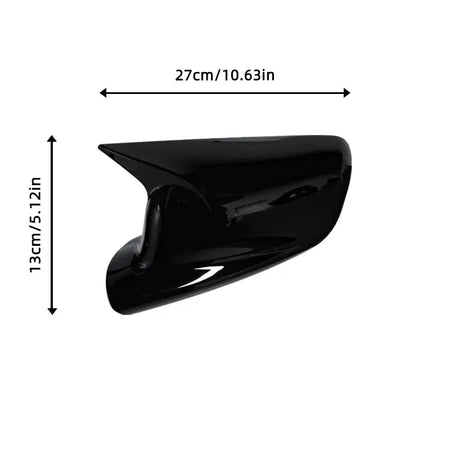 For BMW 3 Series E46 2 Doors 7 Series E65 E66 E67 E68 2001-2008 2PCS Car Side Door Rearview Side Glossy Black Mirror Cover Caps by InterCyprus Trading Ltd