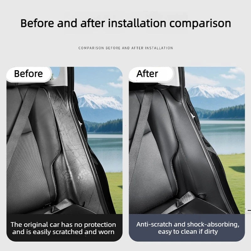 Rear Seat Side Cover Guards Anti Scratch Trim For Toyota RAV4 2020 2025