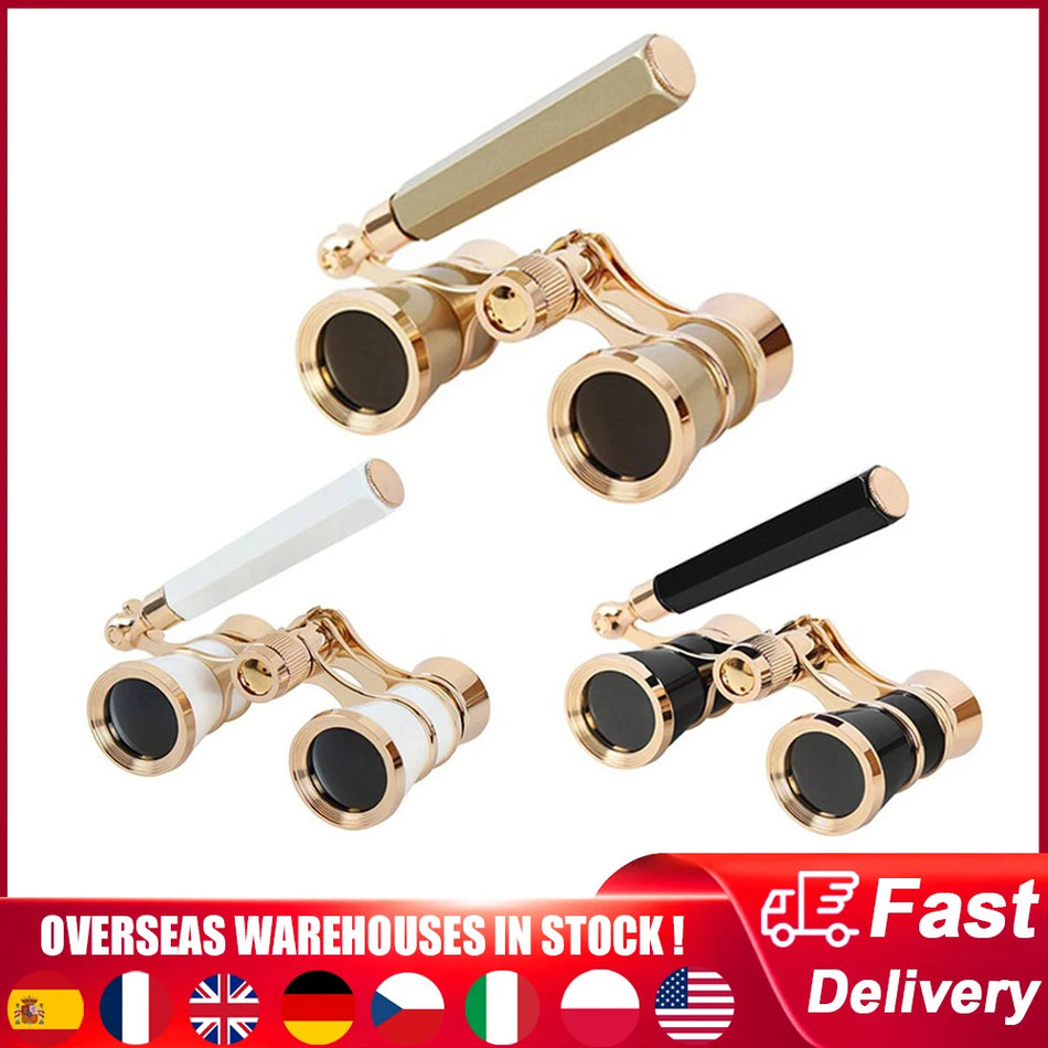 Retro 3x25 Opera Glasses Koncertni Daljnogledi Zložljiv Ročaj