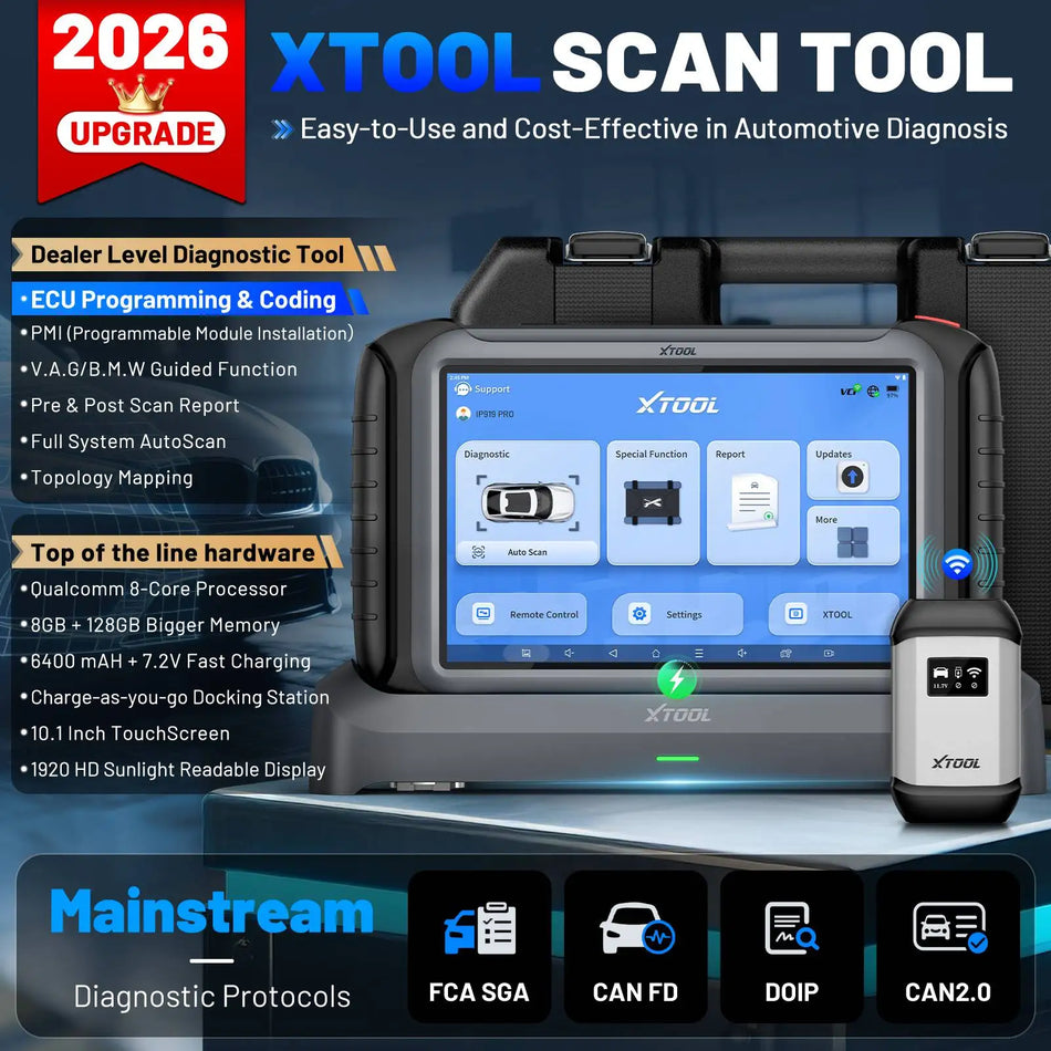 XTOOL IP919PRO Bluetooth OBD-Diagnosetool mit ECU-Codierung Topologie-Map