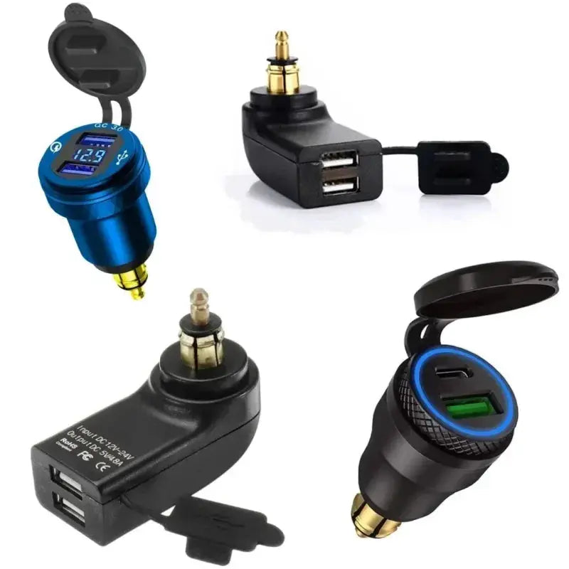 Dual USB Charger Adapter With DIN Socket For BMW F750GS F900R S1000XR by InterCyprus Trading Ltd