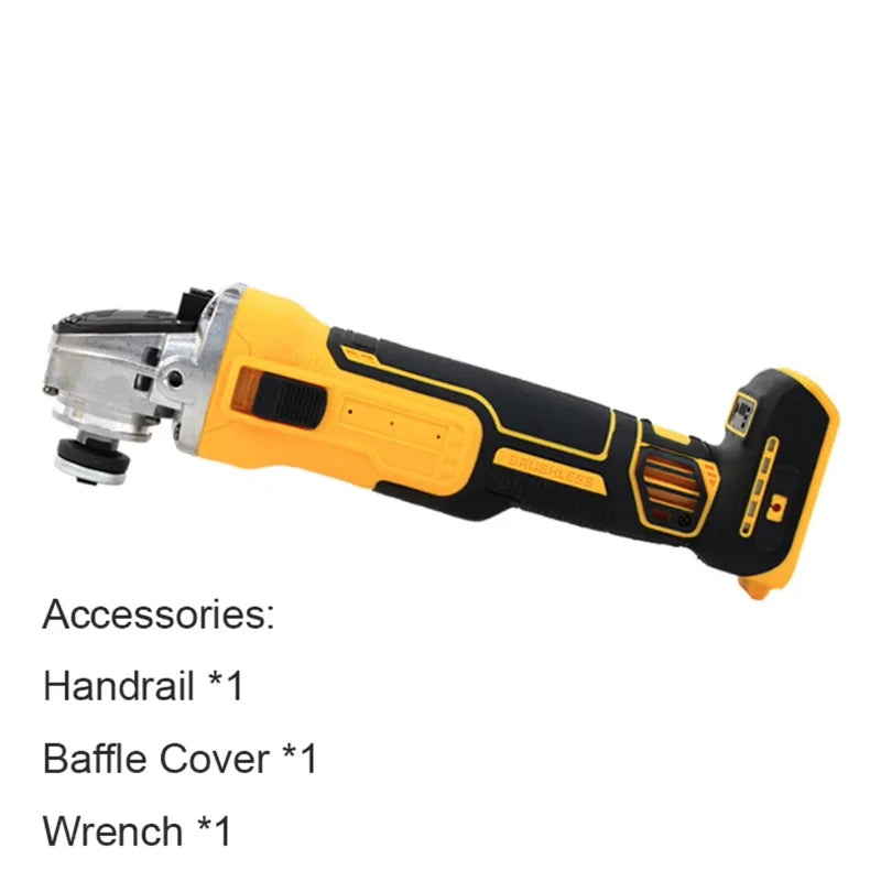 125MM Brushless Cordless Angle Grinder - 9000RPM Power No battery 125MM