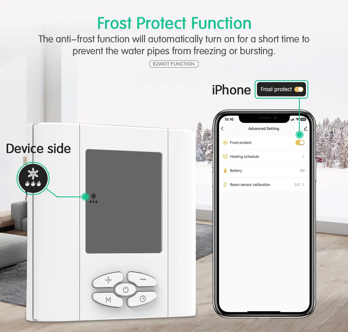 ZigBee Battery-Powered Thermostat &ndash; Alexa Google Ready