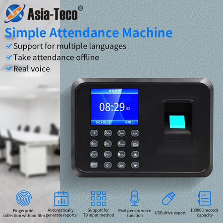 A5 Biometric Time Attendance Device - USB Data Management