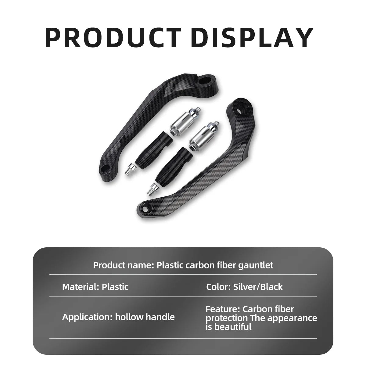 Motorcycle Brake Clutch Lever Hand Guard Protector &ndash; Durable Carbon Black Design